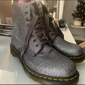 Dr. Martens 1460 Pascal Glitter Silver Boot
